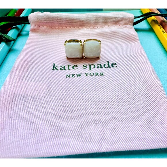 NEW Kate Spade Opal Square Stud Earrings - Picture 5 of 6